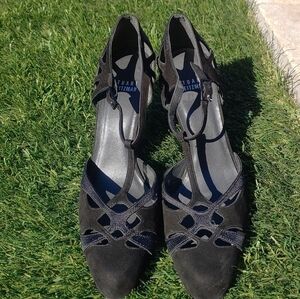 Stuart Weitzman Black Strappy Heels